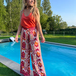 Broek Joëlle oranje /fushia