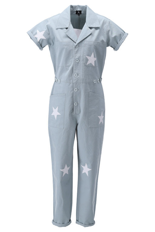 K-Design - Jumpsuit in jeans met sterren (W421)