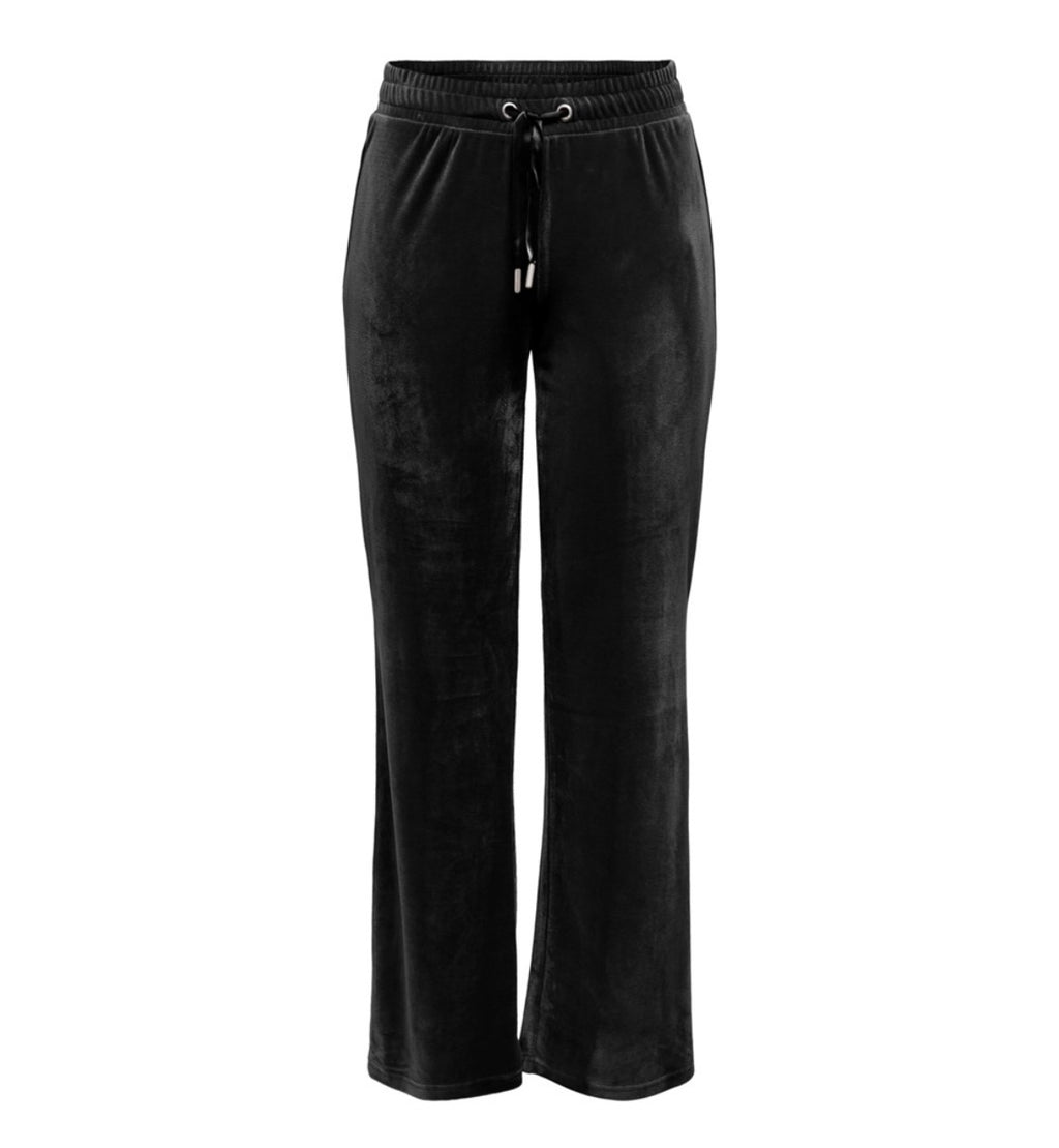 Flared velvet pant black